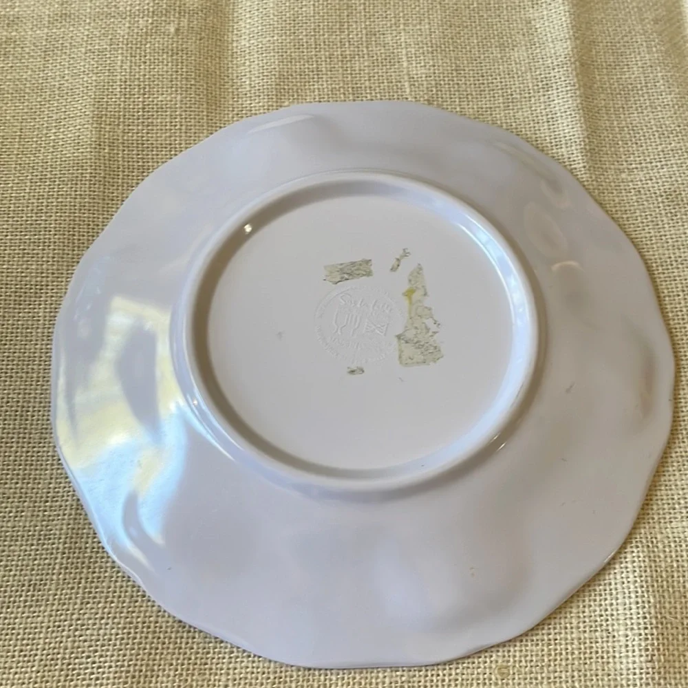 Sir La Table Melamine green Rooster Salad Plate 9”
